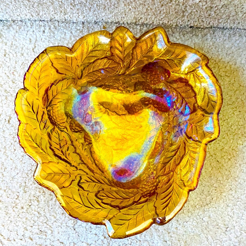 Rainbow brown crystal bowl